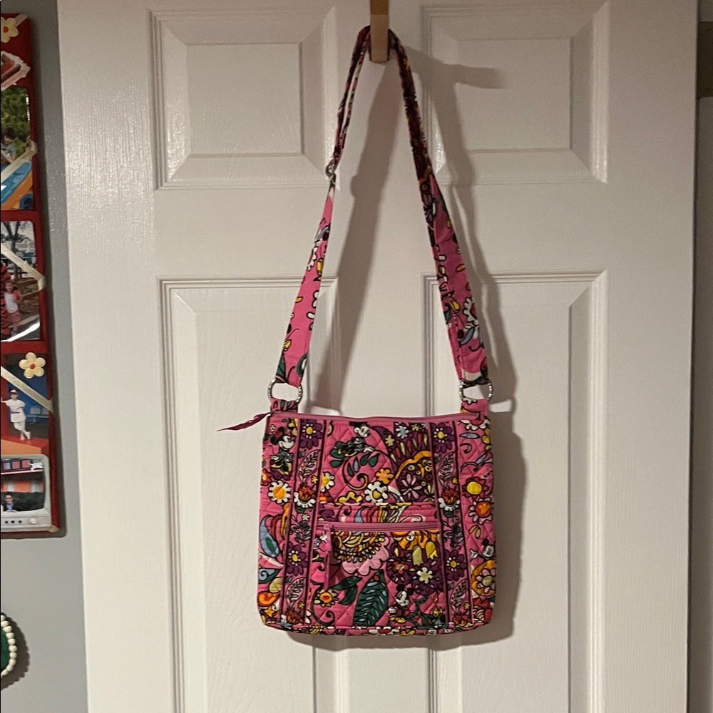 Vera Bradley Pink Floral Crossbody Bag Disney Parks Authentic original